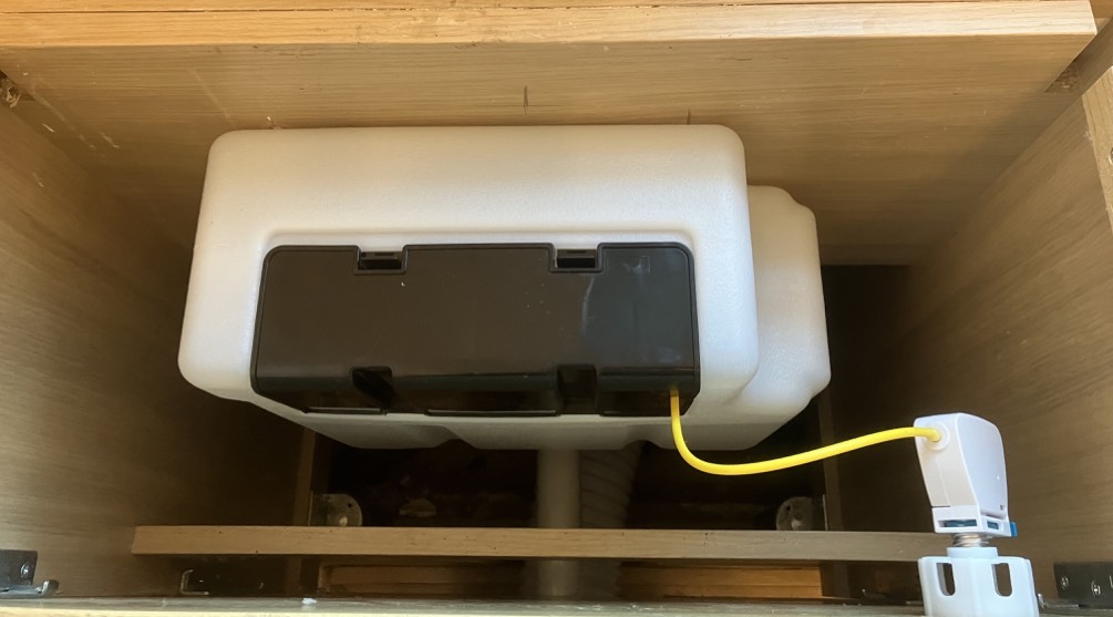 New concealed cistern installed inside the existing vanity unit in Mountsorrel